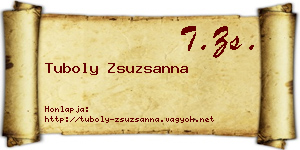 Tuboly Zsuzsanna névjegykártya